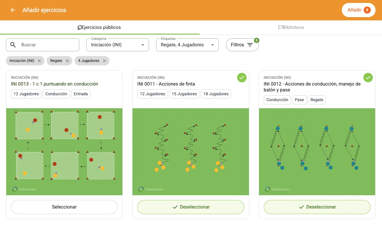 De ejercicios sueltos a entrenamientos completos